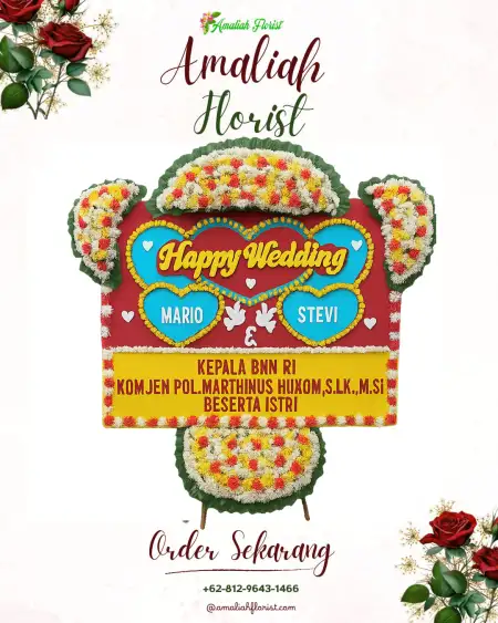 Papan Bunga Pernikahan Nguwok